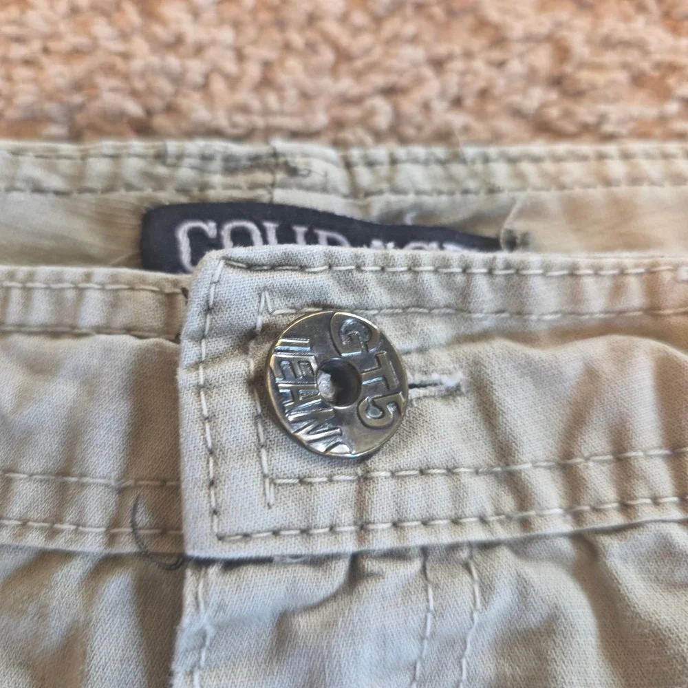 Courage Clothing Co Mens 32 Tan Cargo Pants Multi‎ Pocket Utility Y2K Streetwear